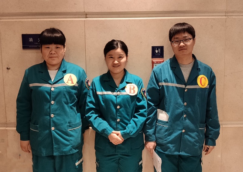 技能競賽前信心滿滿的隊員們王